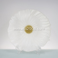 Flower shaped glass plate